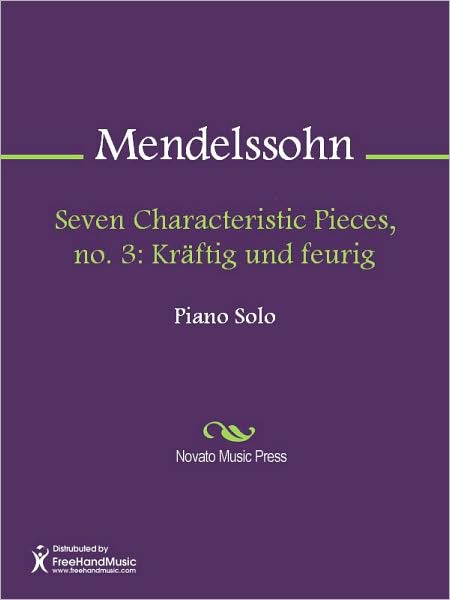Seven Characteristic Pieces, no. 3: Kraftig und feurig