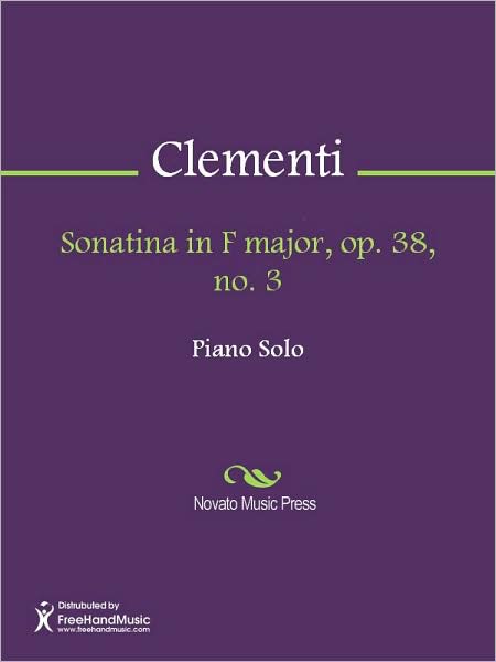 Sonatina in F major, op. 38, no. 3