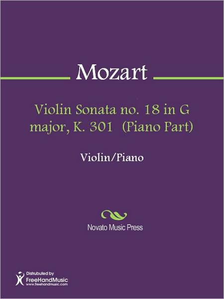 Violin Sonata no. 18 in G major, K. 301 (Piano Part)