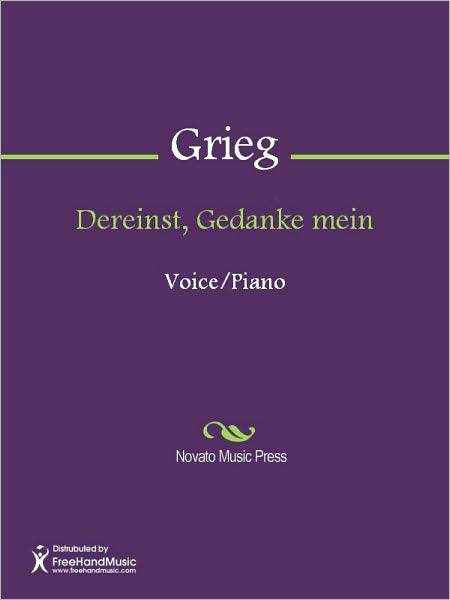 Dereinst, Gedanke mein