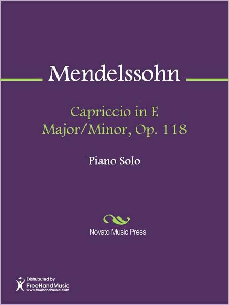 Capriccio in E Major/Minor, Op. 118