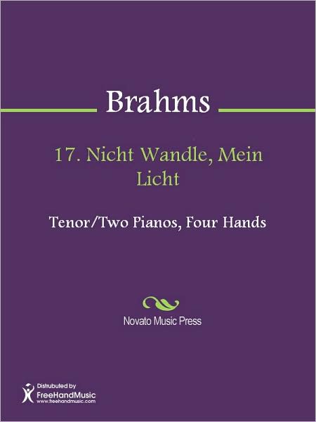 17. Nicht Wandle, Mein Licht