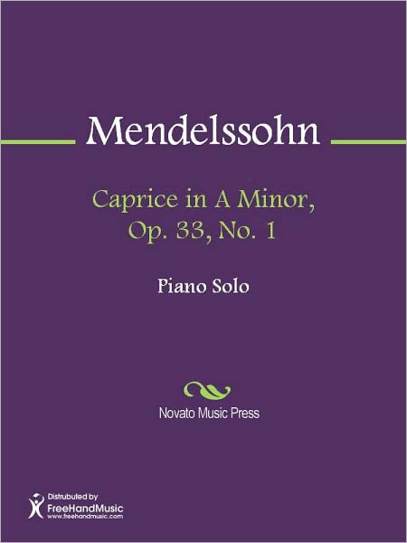 Caprice in A Minor, Op. 33, No. 1