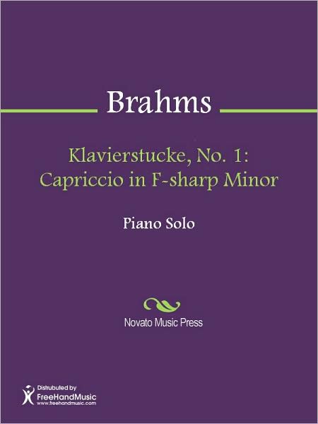 Klavierstucke, No. 1: Capriccio in F-sharp Minor