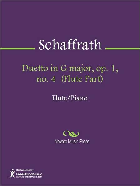 Duetto in G major, op. 1, no. 4 (Flute Part)