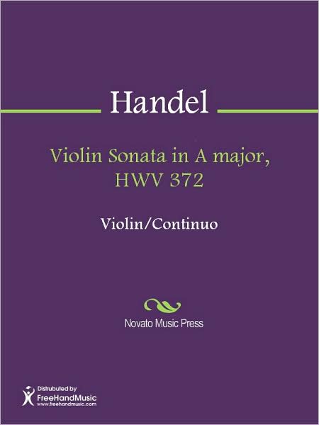 Violin Sonata in A major, HWV 372