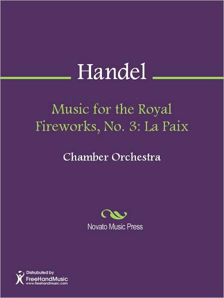 Music for the Royal Fireworks, No. 3: La Paix