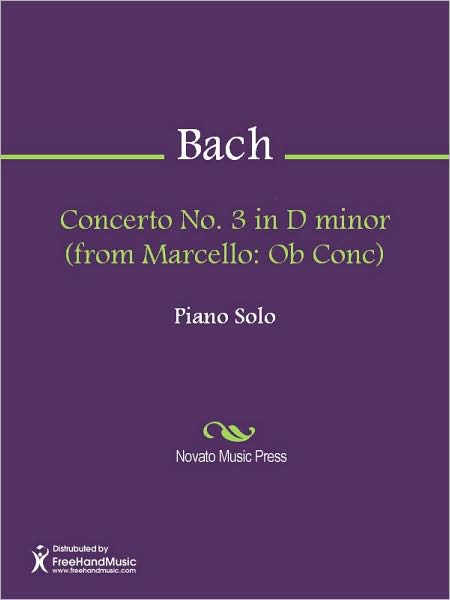 Concerto No. 3 in D minor (from Marcello: Ob Conc)