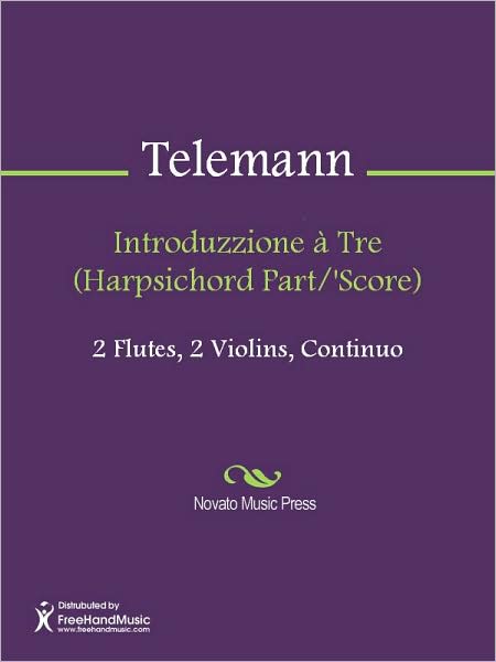 Introduzzione a Tre (Harpsichord Part/'Score)