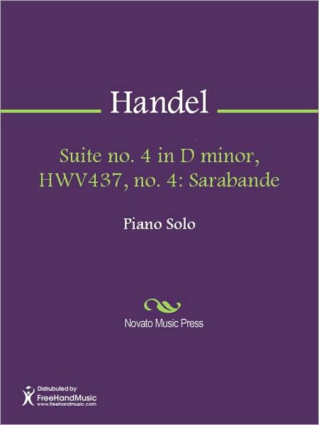 Suite no. 4 in D minor, HWV437, no. 4: Sarabande
