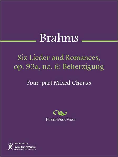 Six Lieder and Romances, op. 93a, no. 6: Beherzigung