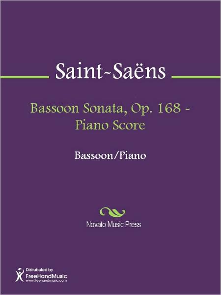 Bassoon Sonata, Op. 168 - Piano Score