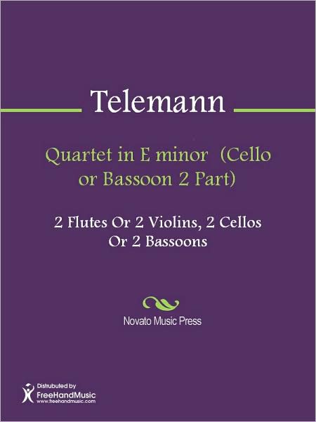 Quartet in E minor (Cello or Bassoon 2 Part)