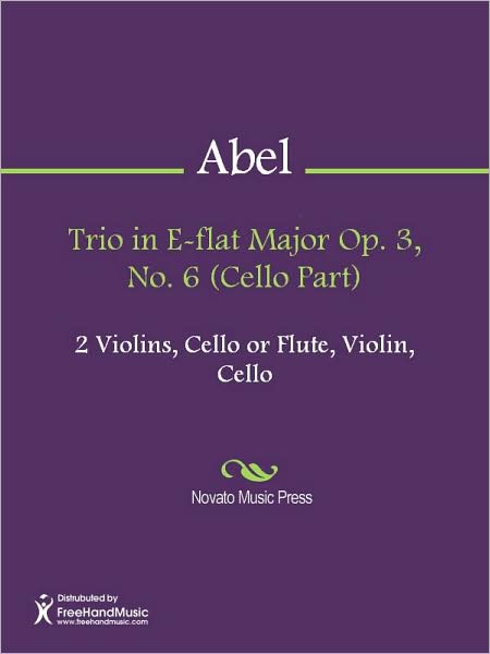 Trio in E-flat Major Op. 3, No. 6 (Cello Part)