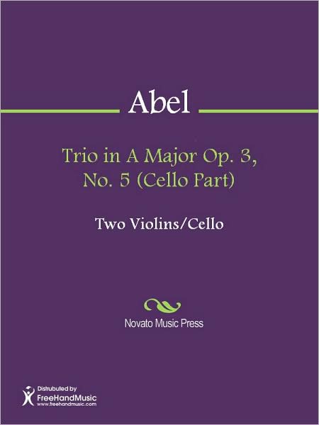 Trio in A Major Op. 3, No. 5 (Cello Part)