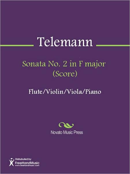 Sonata No. 2 in F major (Score)