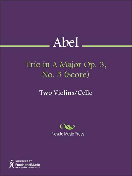 Trio in A Major Op. 3, No. 5 (Score)
