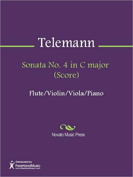 Sonata No. 4 in C major (Score)