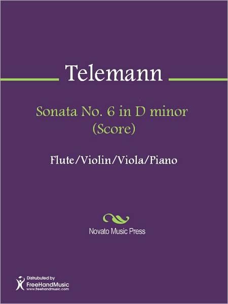 Sonata No. 6 in D minor (Score)