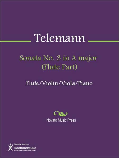 Sonata No. 3 in A major (Flute Part)