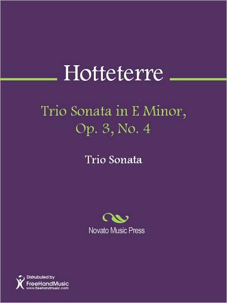 Trio Sonata in E Minor, Op. 3, No. 4