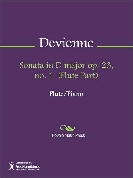 Sonata in D major op. 23, no. 1 (Flute Part)