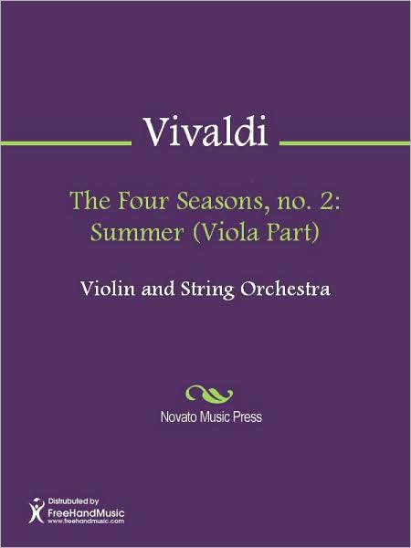 The Four Seasons, no. 2: Summer (Viola Part)