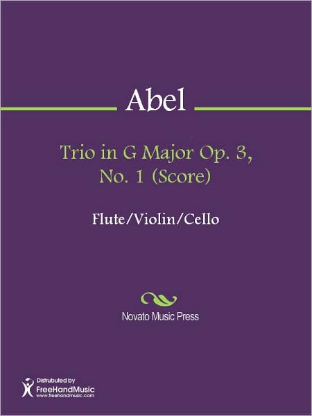 Trio in G Major Op. 3, No. 1 (Score)