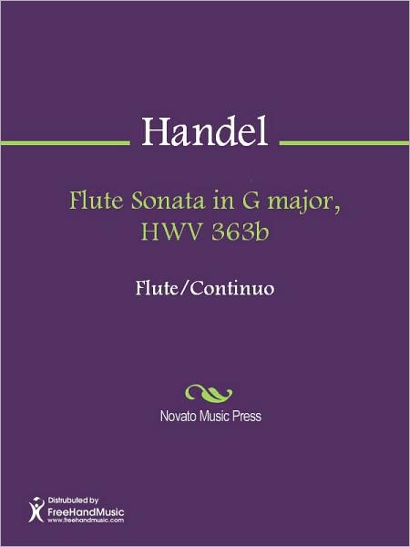 Flute Sonata in G major, HWV 363b