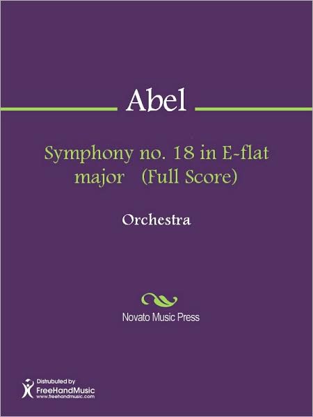 Symphony no. 18 in E-flat major (Full Score)