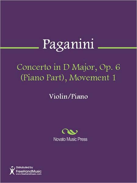 Concerto in D Major, Op. 6 (Piano Part), Movement 1