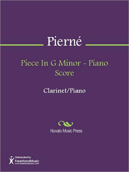 Piece In G Minor - Piano Score