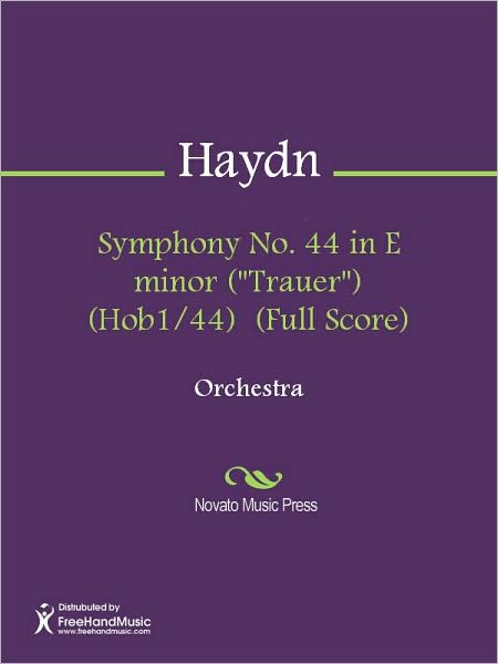 Symphony No. 44 in E minor ("Trauer") (Hob1/44) (Full Score)