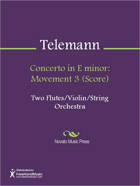 Concerto in E minor: Movement 3 (Score)