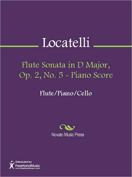 Flute Sonata in D Major, Op. 2, No. 5 - Piano Score