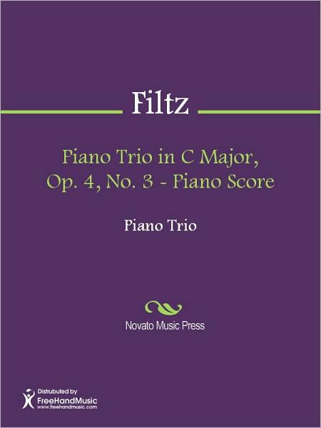 Piano Trio in C Major, Op. 4, No. 3 - Piano Score