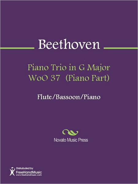 Piano Trio in G Major WoO 37 (Piano Part)