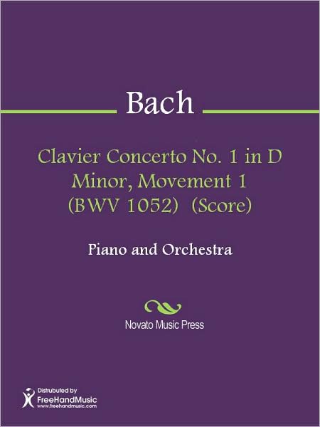 Clavier Concerto No. 1 in D Minor, Movement 1 (BWV 1052) (Score)