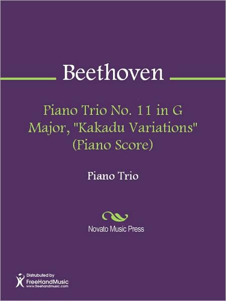 Piano Trio No. 11 in G Major, "Kakadu Variations" (Piano Score)