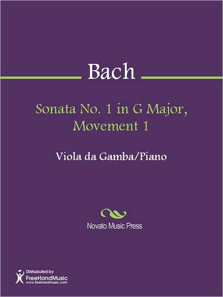 Sonata No. 1 in G Major, Movement 1