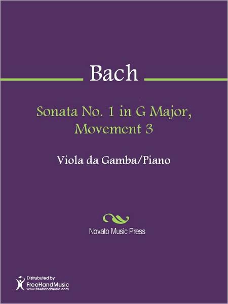 Sonata No. 1 in G Major, Movement 3
