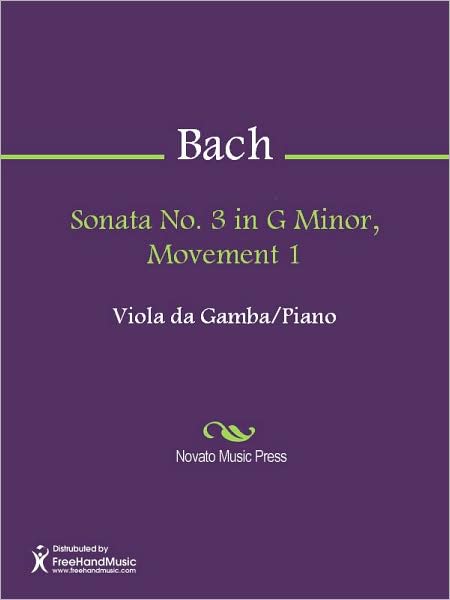 Sonata No. 3 in G Minor, Movement 1