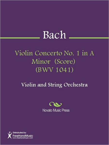 Violin Concerto No. 1 in A Minor (Score) (BWV 1041)