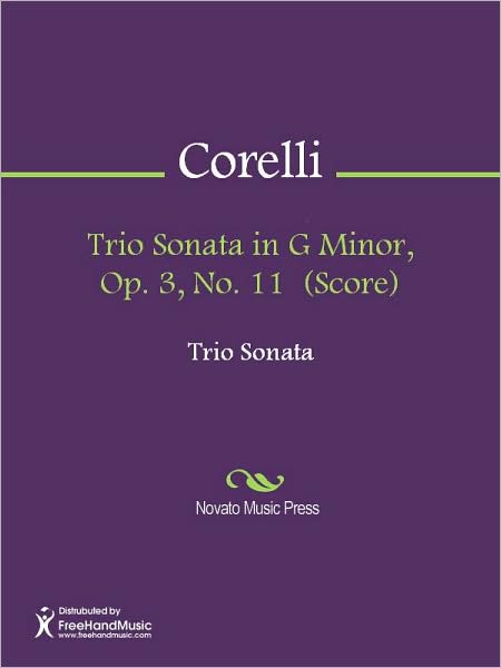 Trio Sonata in G Minor, Op. 3, No. 11 (Score)