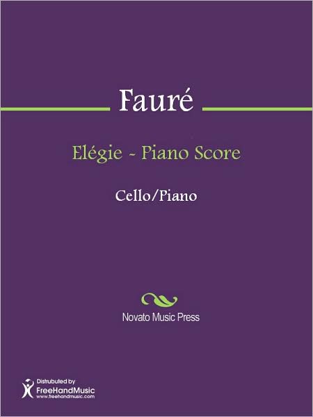 Elegie - Piano Score