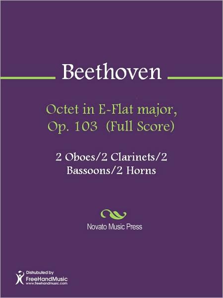 Octet in E-Flat major, Op. 103 (Full Score)