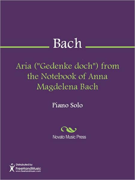 Aria ("Gedenke doch") from the Notebook of Anna Magdelena Bach