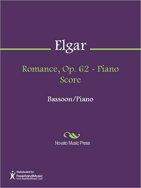 Romance, Op. 62 - Piano Score