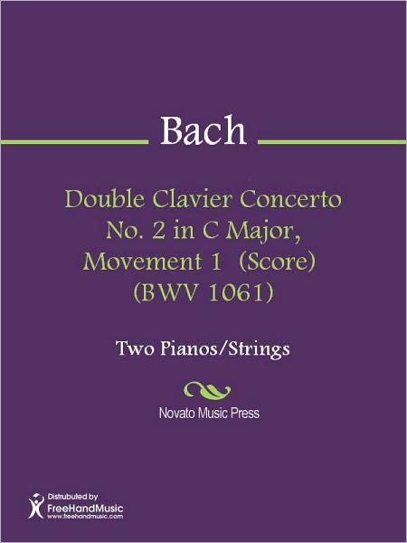 Double Clavier Concerto No. 2 in C Major, Movement 1 (Score) (BWV 1061)