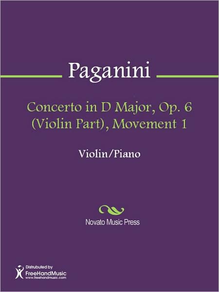 Concerto in D Major, Op. 6 (Violin Part), Movement 1